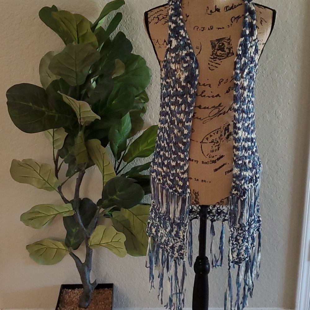 Crochet duster vest